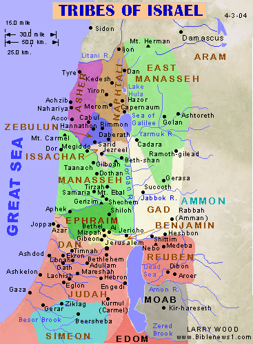 Lands of the Tribes of Israel